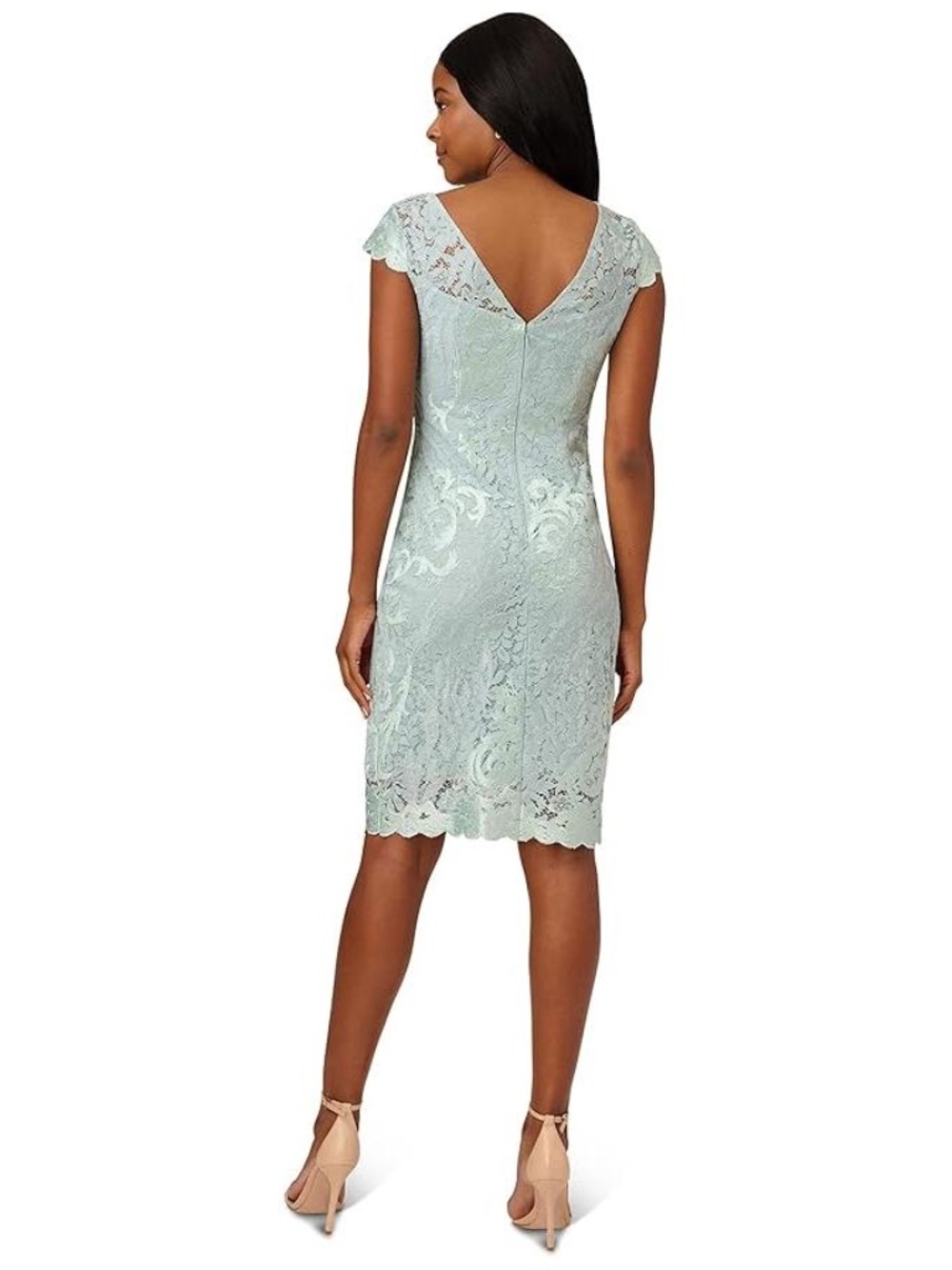 NWT Adrianna Papell Embroidered Lace Sheath - size 10 - Picture 2 of 6
